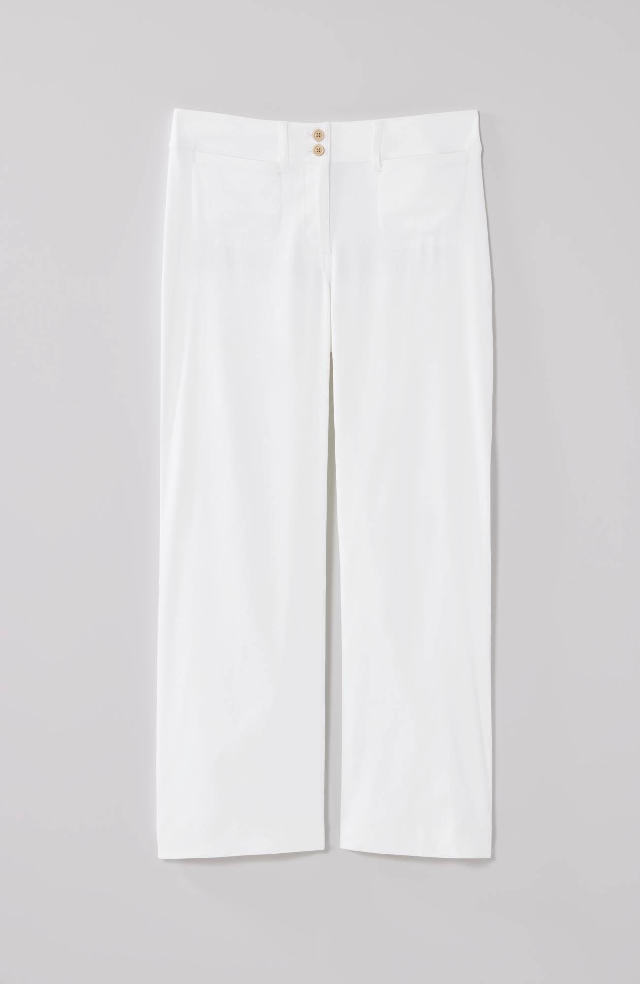 linen-stretch wide-leg crops