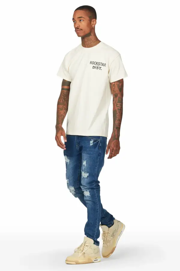 Lake Beige/Black T-Shirt/Slim Fit Jean Bundle