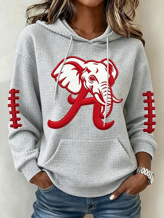 Women's Football Print Sweatshirt