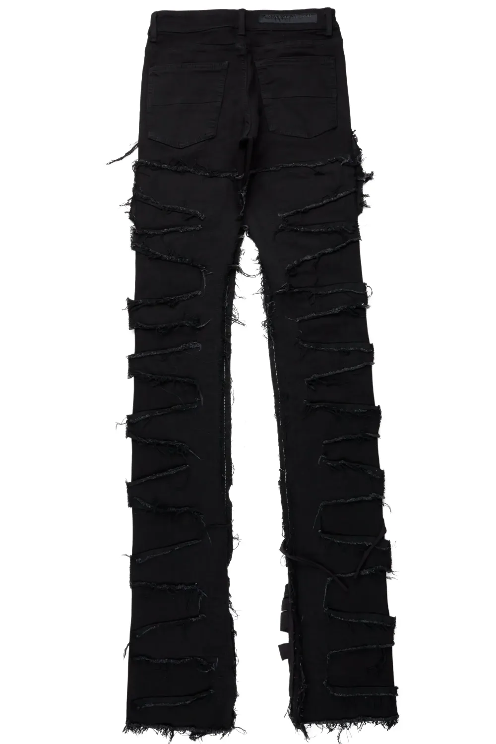 Kayce Black Super Stacked Flare Jean
