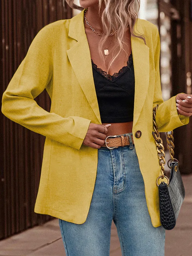 Casual Plain Blazer