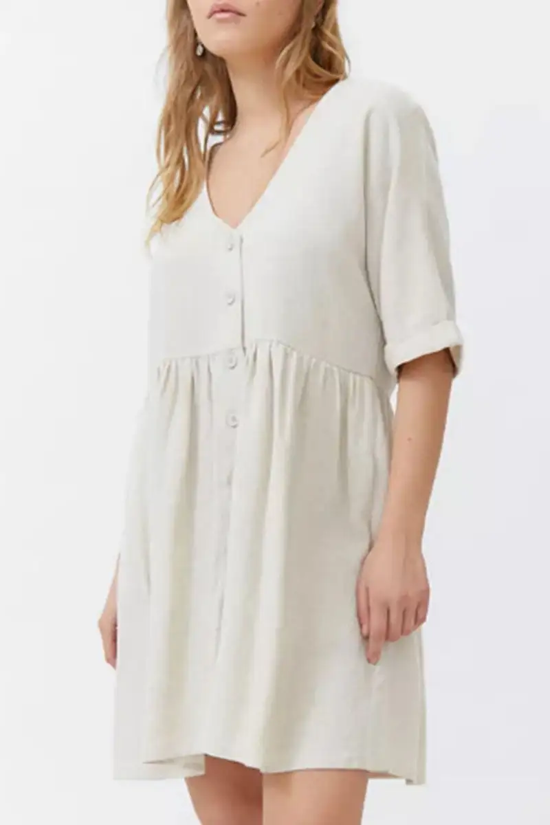 Fashion Casual Solid Split Joint V Neck Princess Dresses