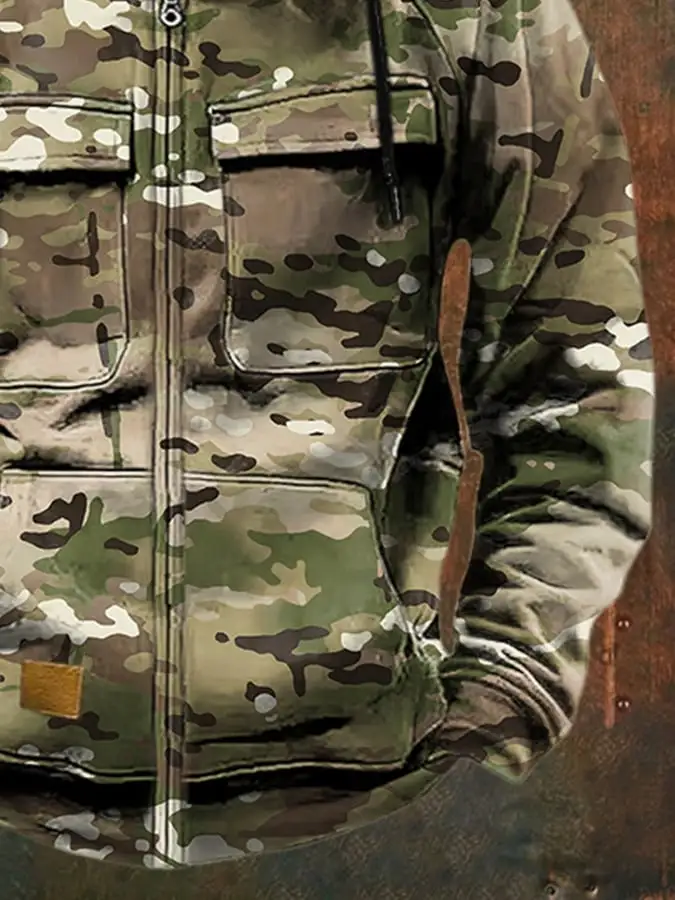 Men's Casual Retro Western Multi-Pocket Jacket