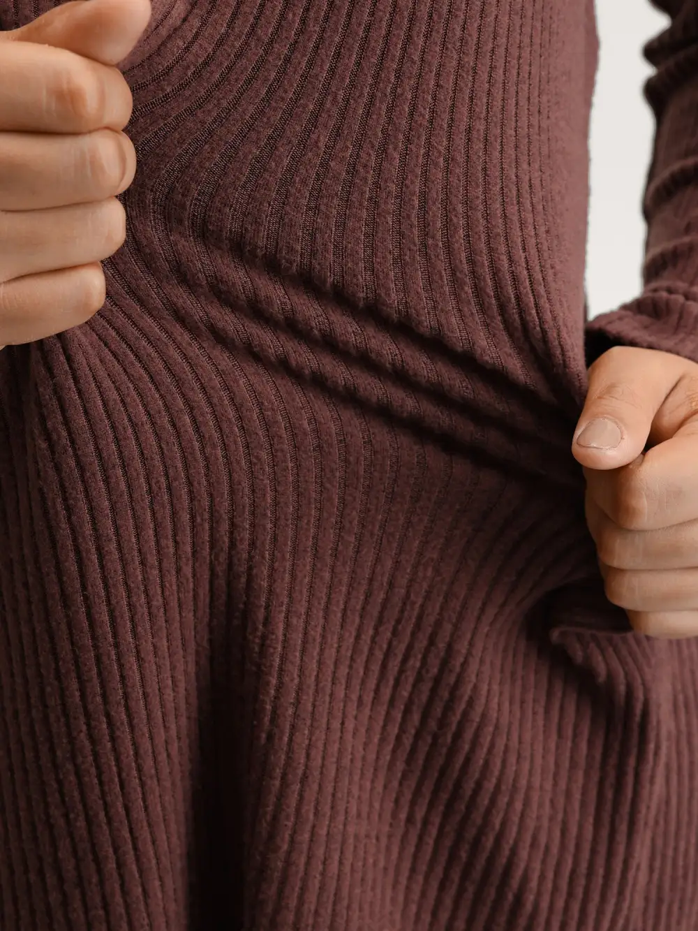 Stretchy Brushed Ribbed Button Detail T-Shirt