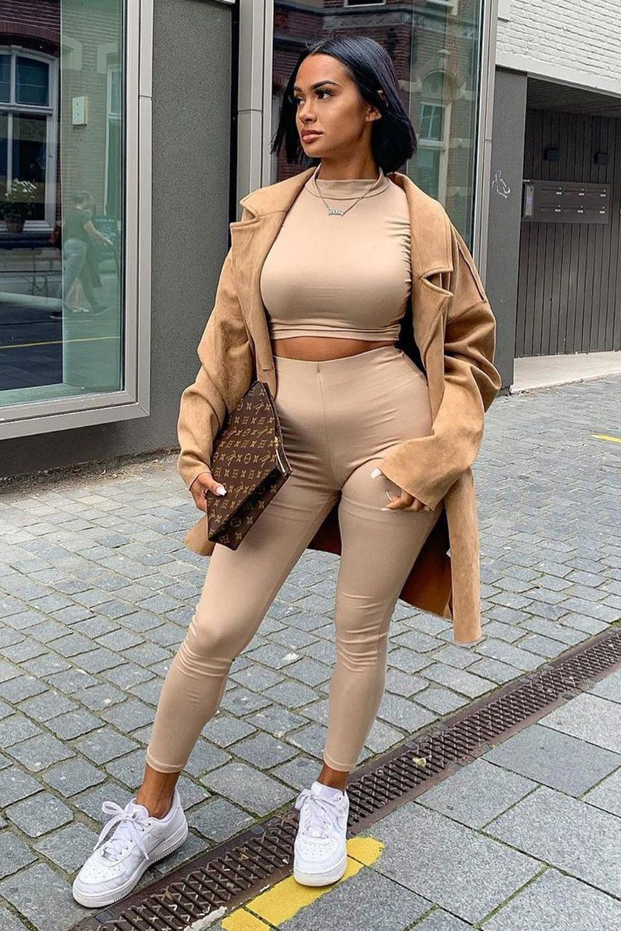 Meet At My Favorite Spot Legging Set - Taupe