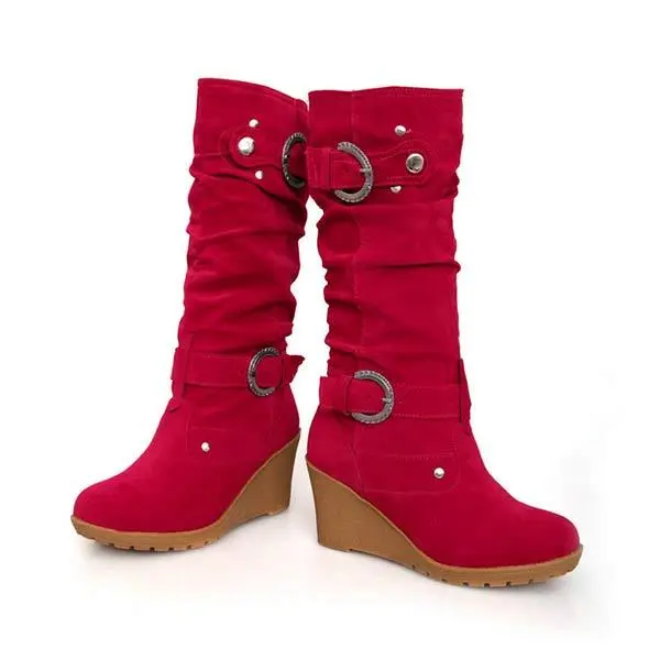 Women'S Round Toe Wedge Snow Boots 88992763C