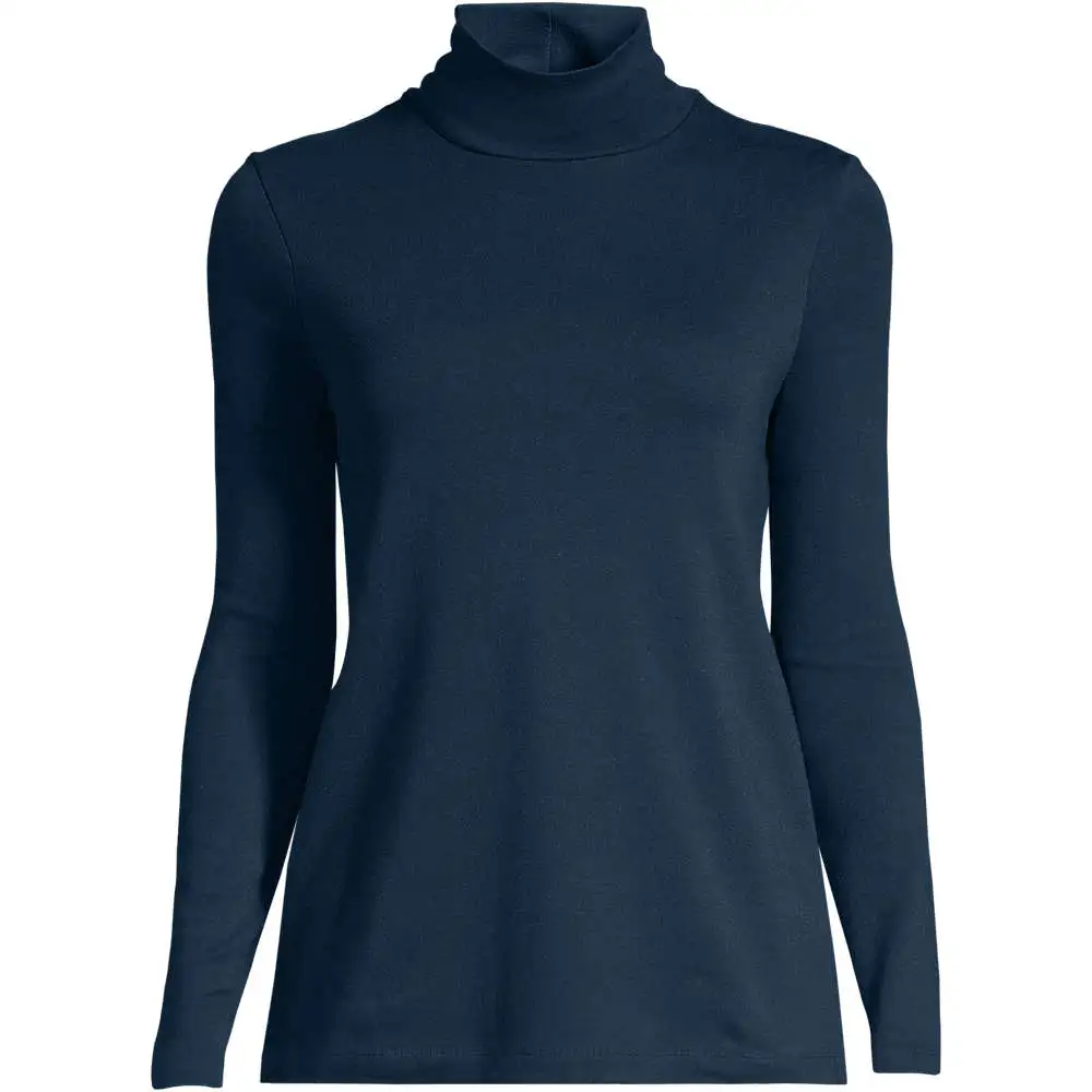 Women's Supima Cotton Fitted Long Sleeve Turtleneck