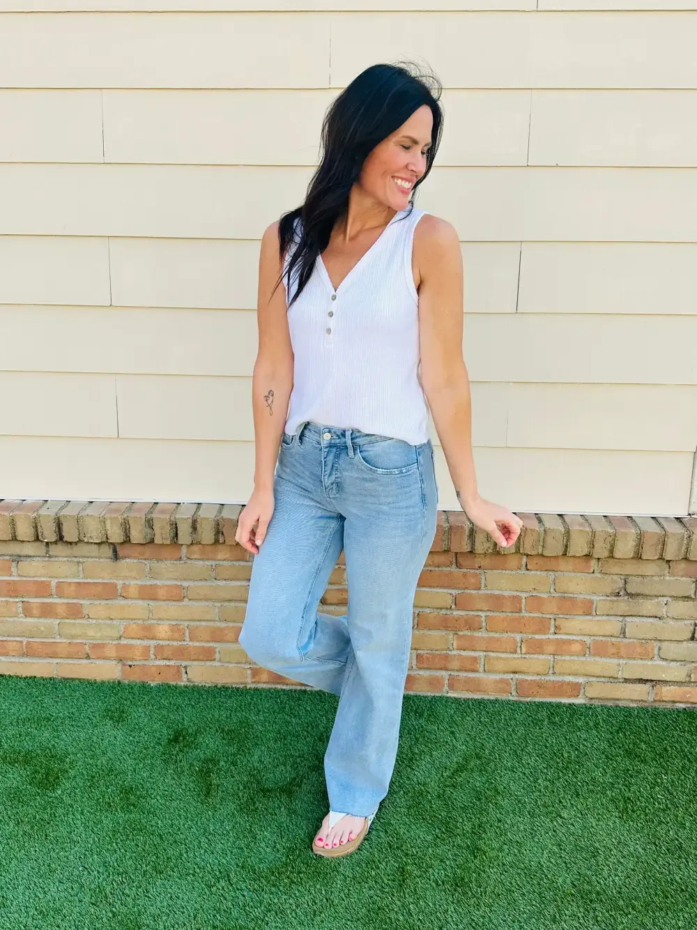 Wear Everywhere Wide Leg Tummy Control Jeans