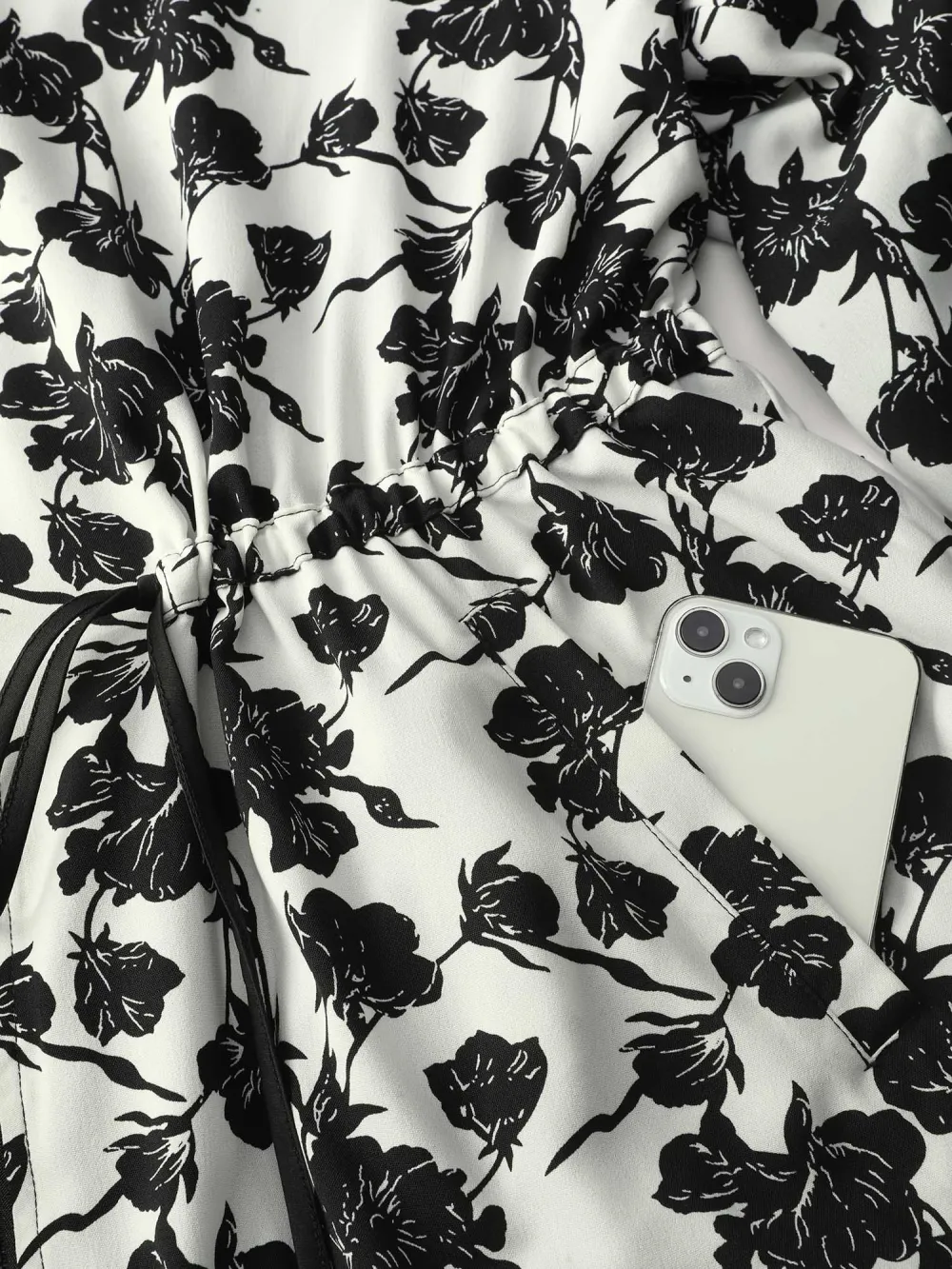 Floral Print Reversible Hooded Coat