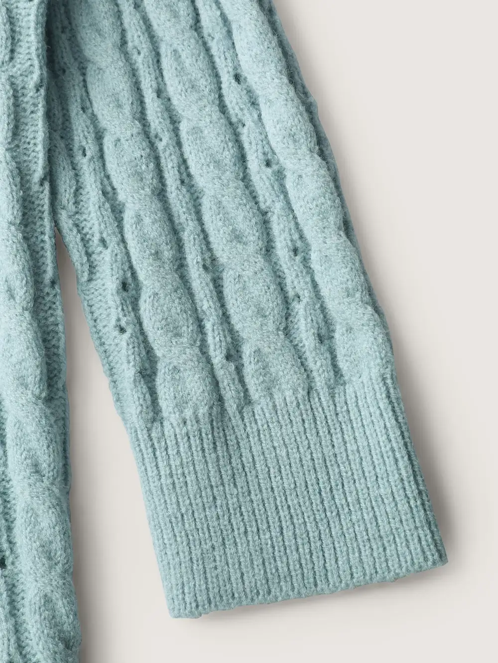 Textured Polo Collar Cable Knit Pullover