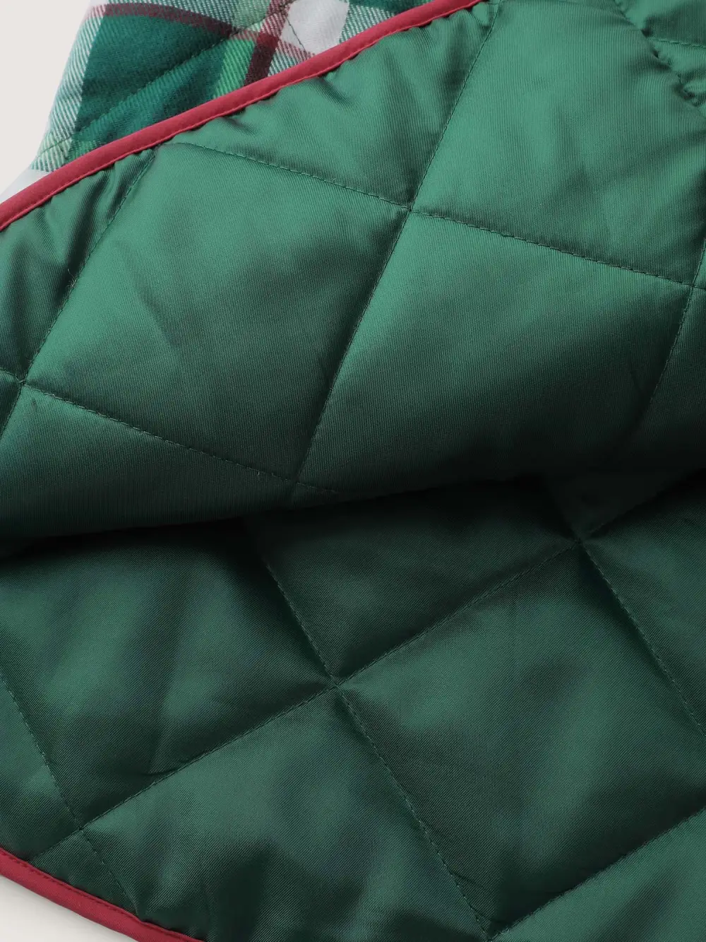 Checkered Pattern Button Quilted Jacket