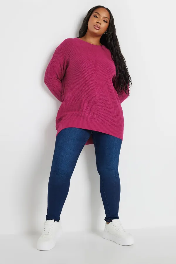 YOURS Curve Essential Pink Knitted Jumper