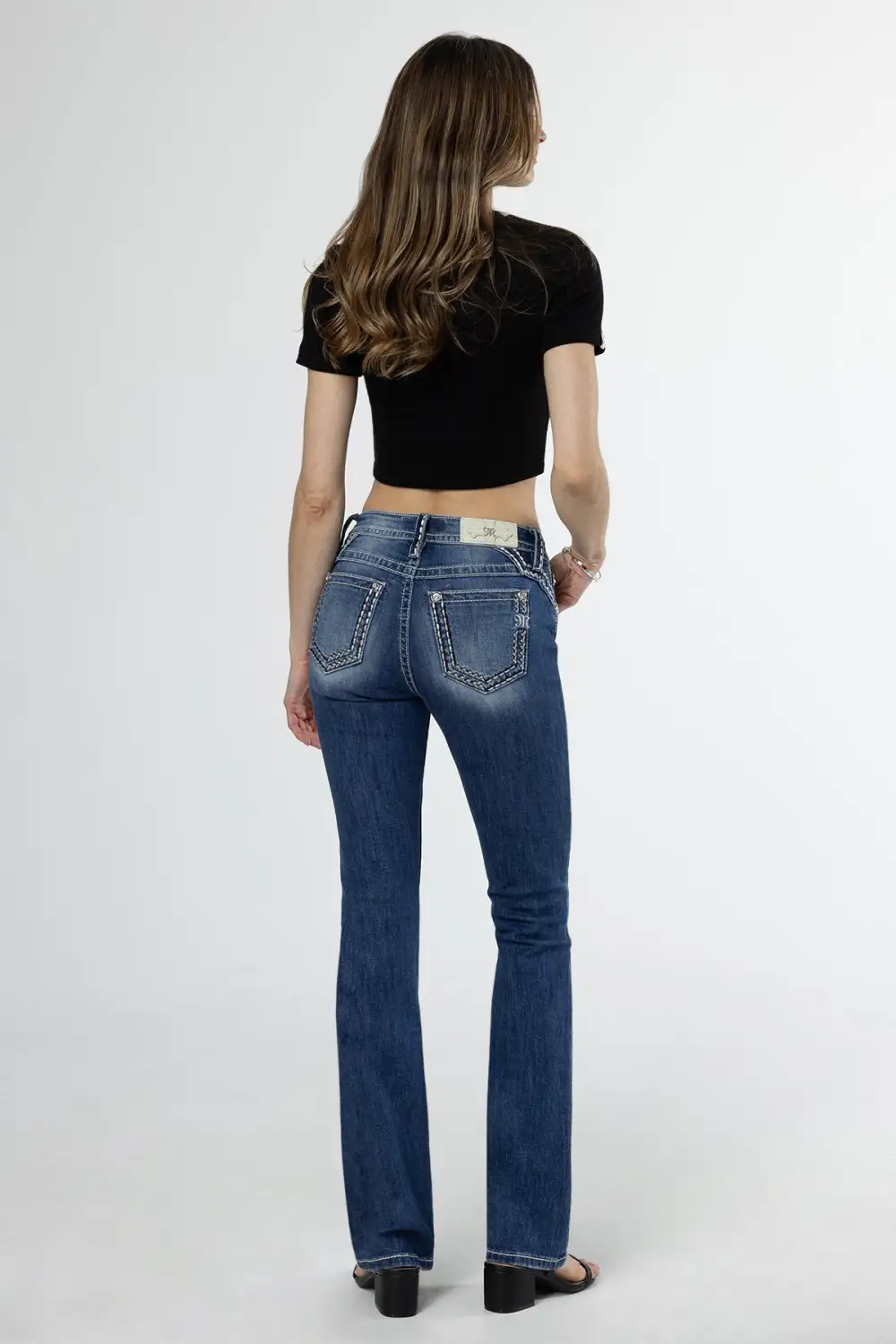 Subtle Silver and Bronze Bootcut Jeans
