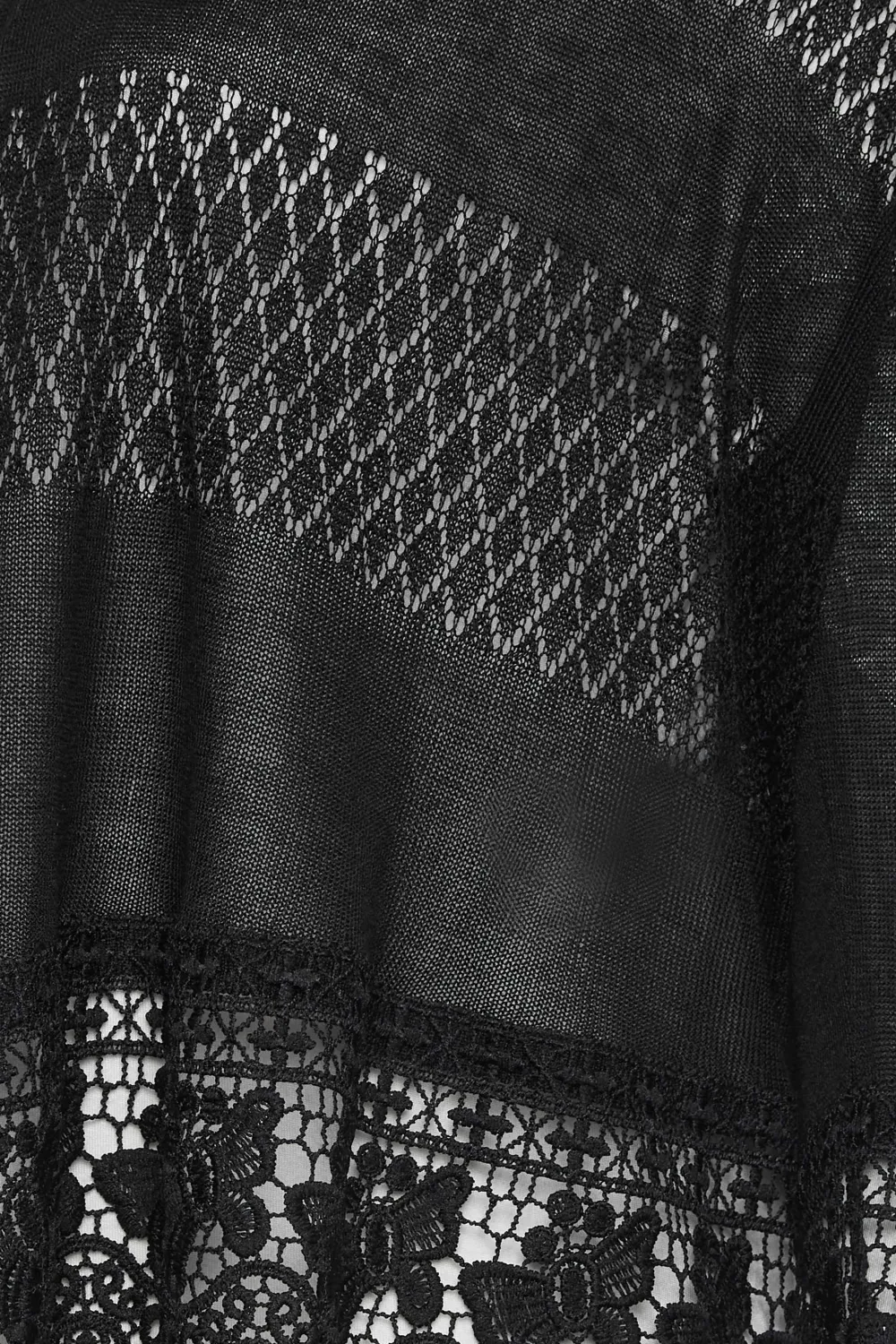 YOURS Curve White Lace Waterfall Shrug
