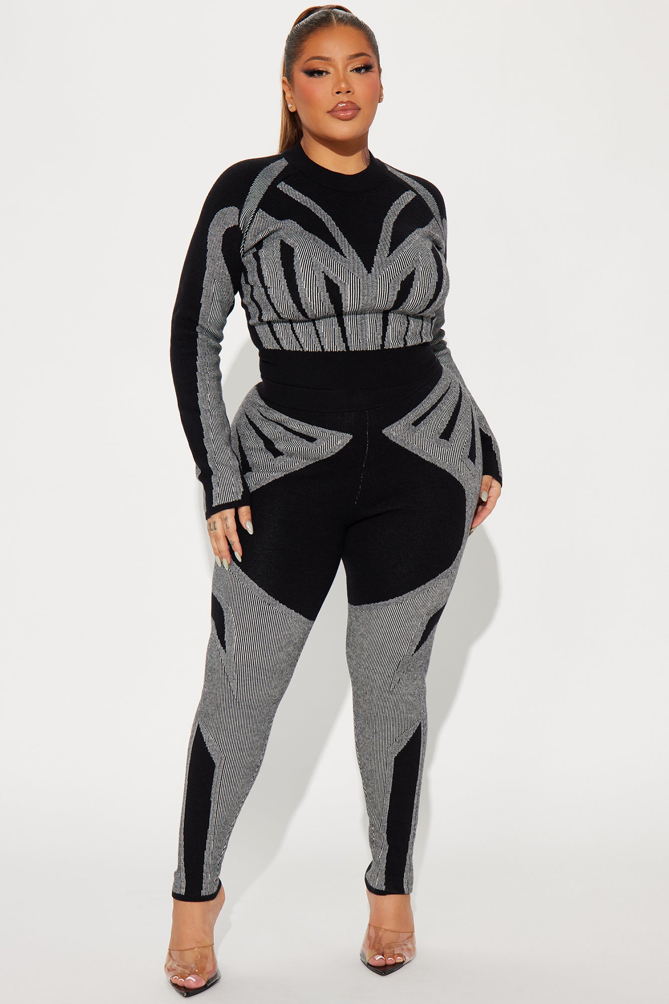Ava Sweater Legging Set - Black/combo