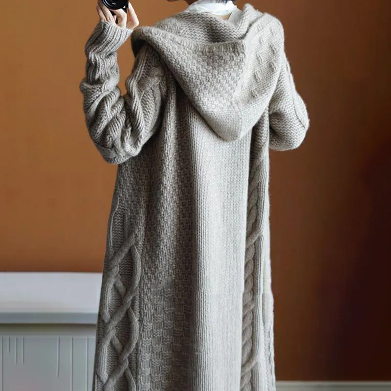 Loose Twist Coarse Sweater Cardigan