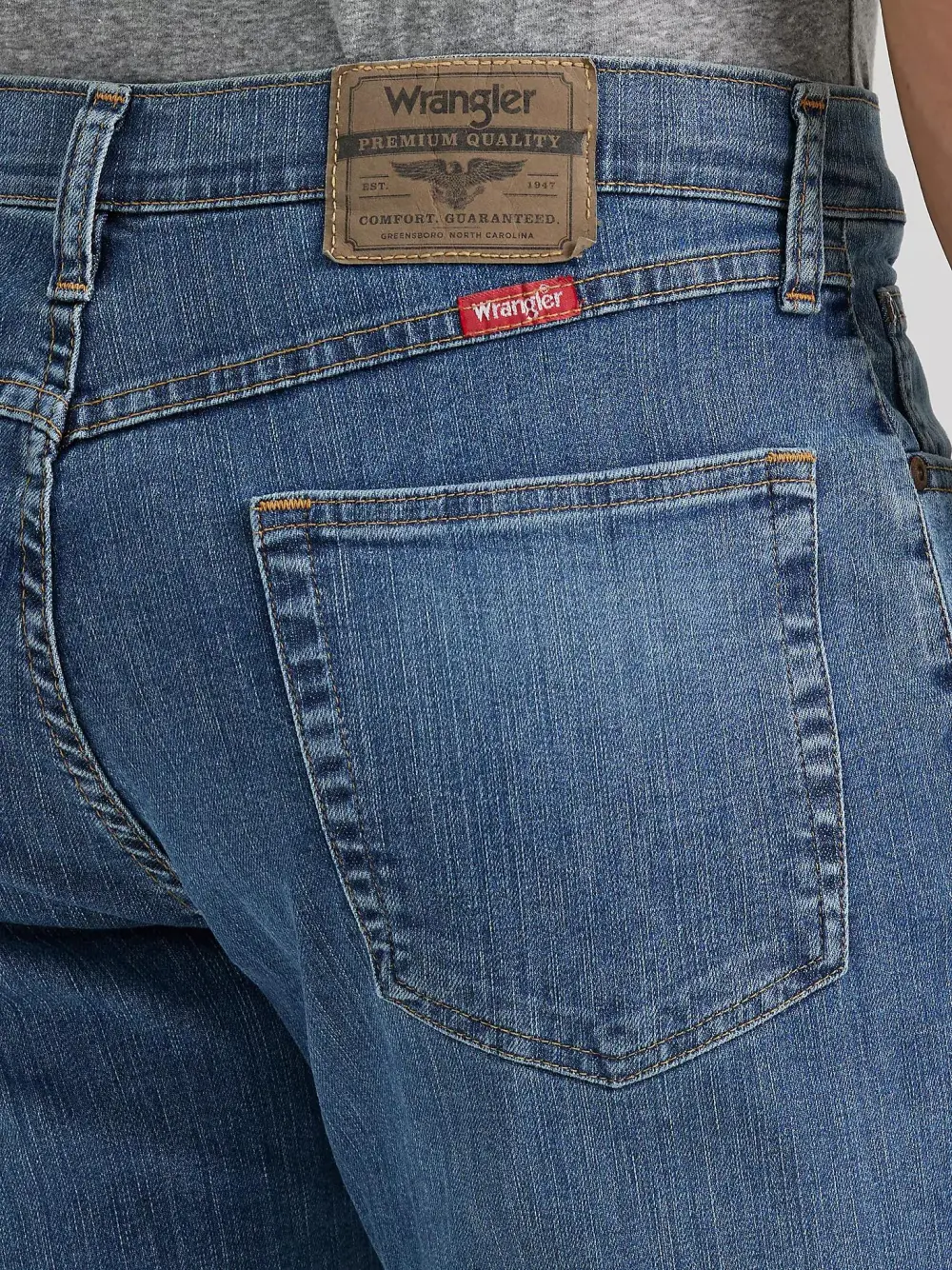 WRANGLER FIVE STAR PREMIUM DENIM FLEX FOR COMFORT RELAXED FIT JEAN IN STONE
