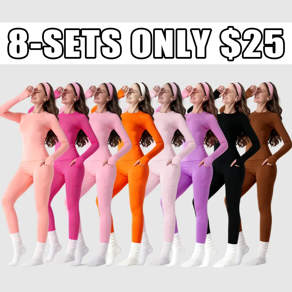 Women's Sporty Yoga Set, Raglan sleeves Top with Thumbholes