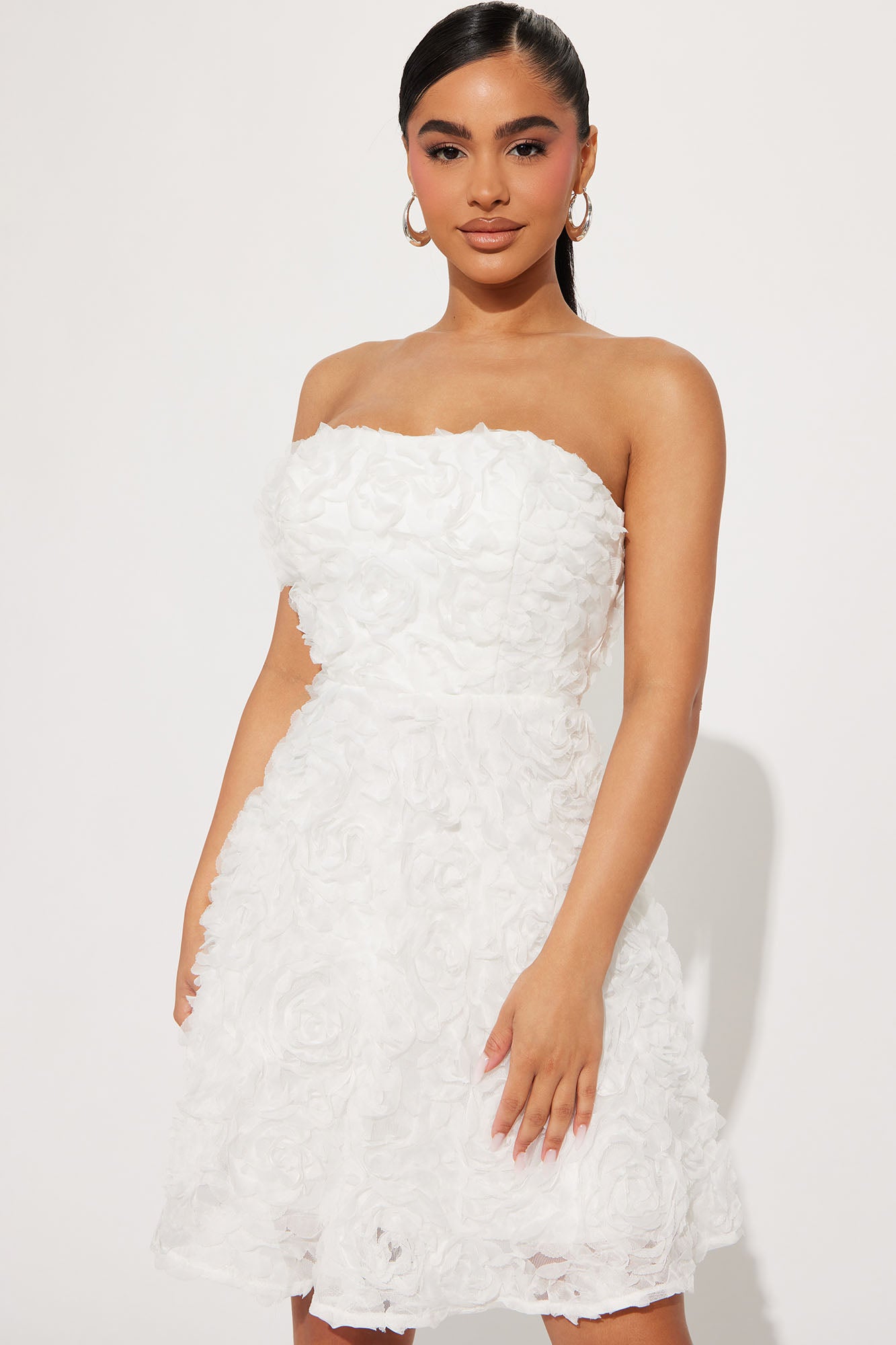 Garden Goddess Mini Dress - White