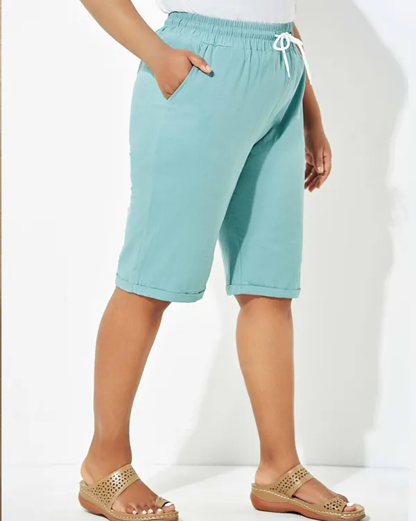 Plus Size Casual Shorts With Pockets for Holiday