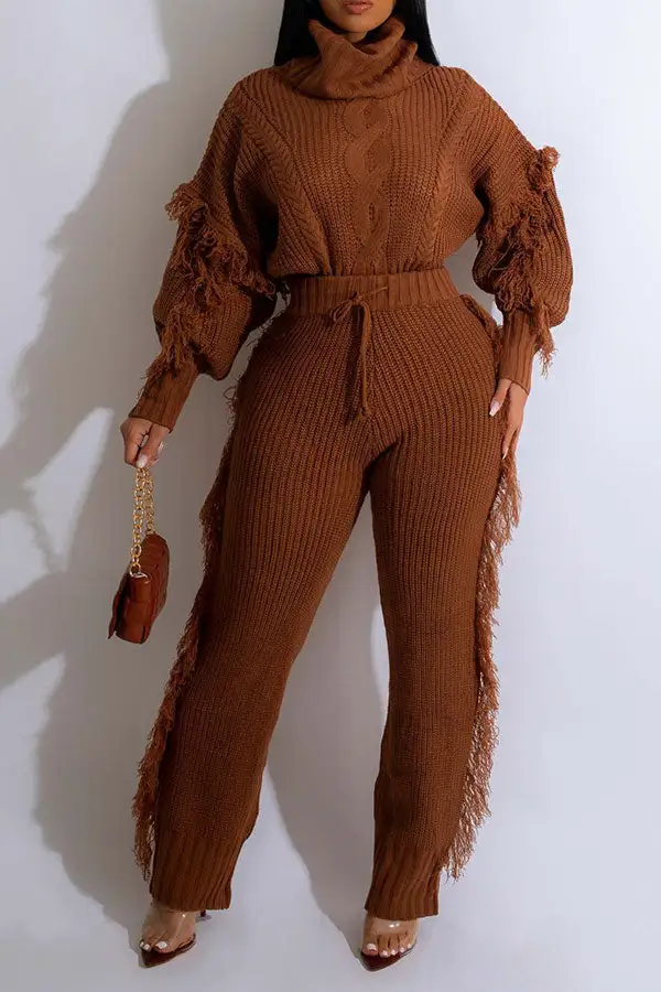  Smart Tassel Pant Suit