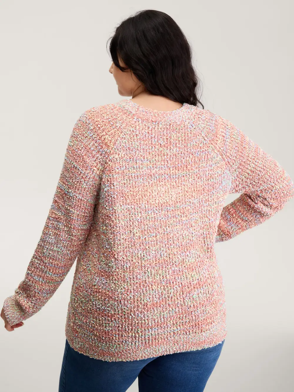 Heather Raglan Sleeve Contrast Pullover