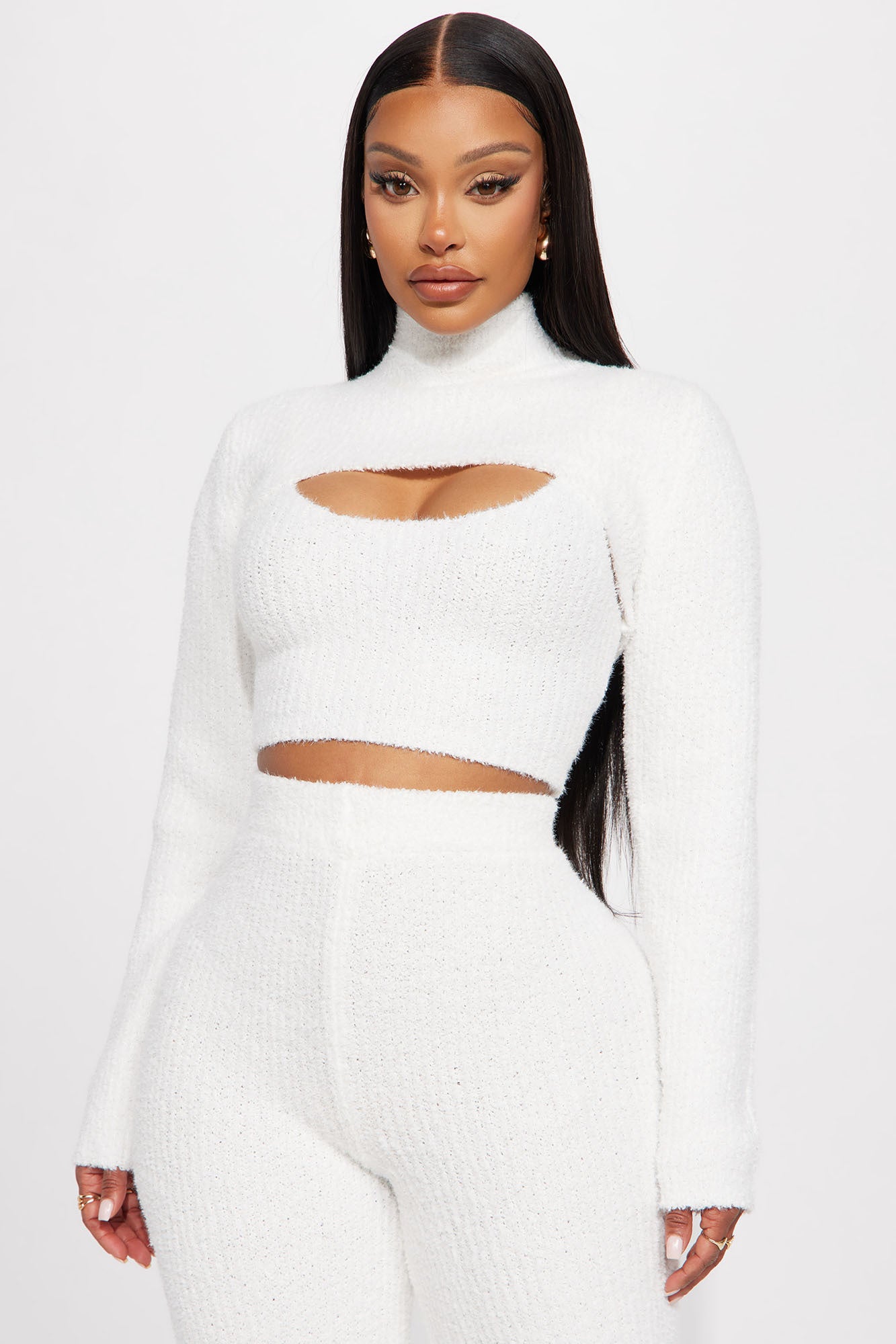 Feeling Cozy 3 Piece Pant Set - White