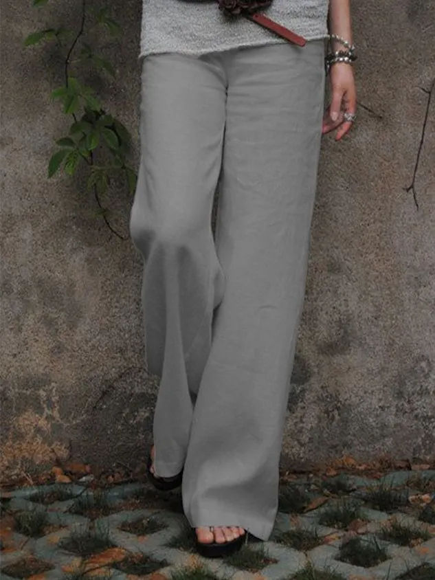 Women Going out Casual Cotton Solid Pants（⚡Clearance Sale）