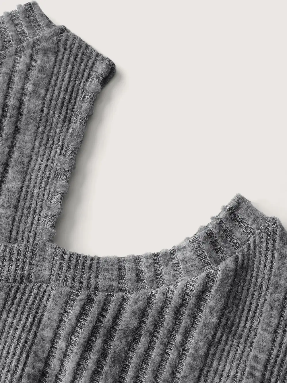 Off-Shoulder Textured Solid Sweatshirt