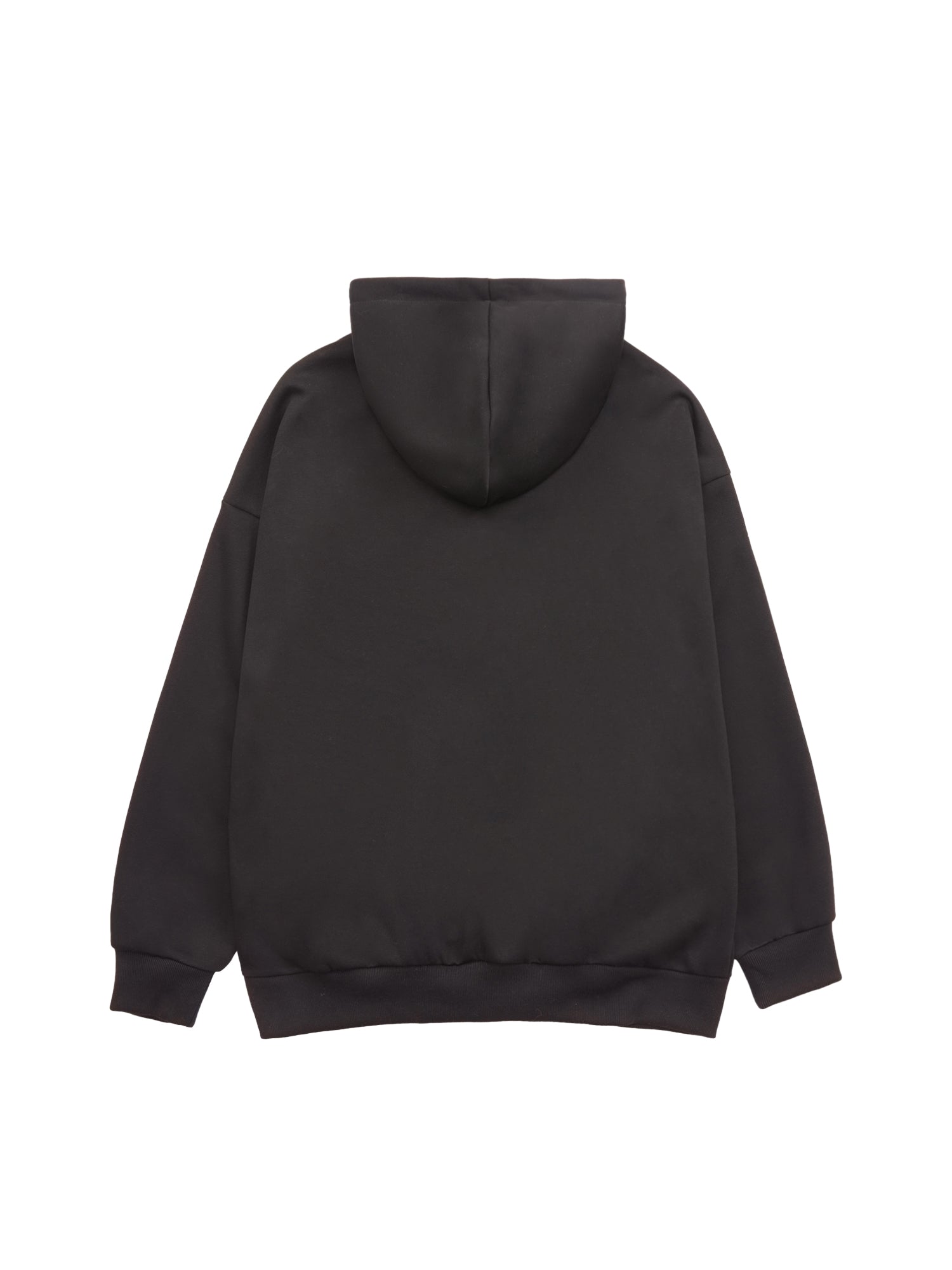Raw Edge Embroidered Patch Graphic Hoodie
