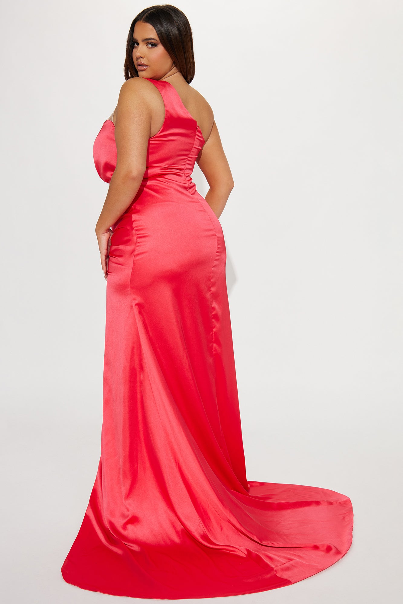Love Adventurous Satin Maxi Dress - Coral