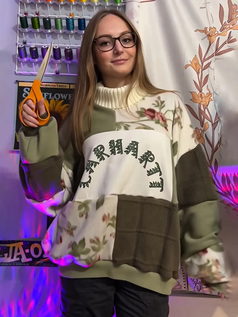 Grey Green Streetwear Leisure Hoodie Sweatshirts