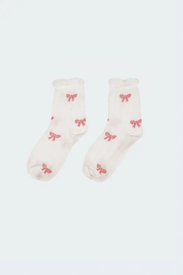Bow Printed Socks