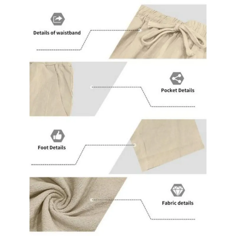 Men's Trendy Linen Hooded Two-Piece Set