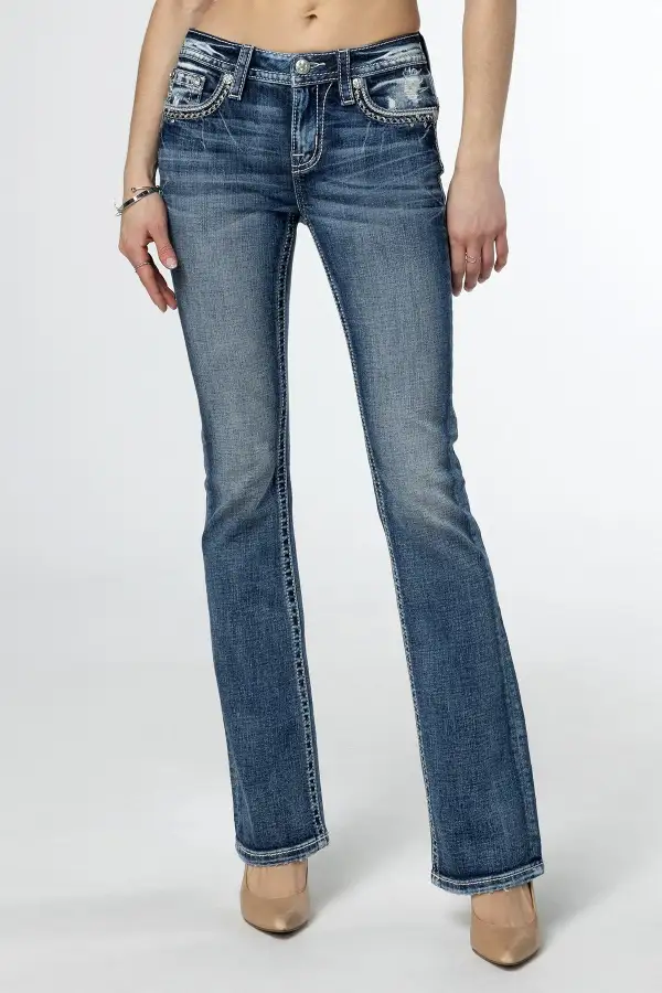 Looped In Sparkle Bootcut Jeans