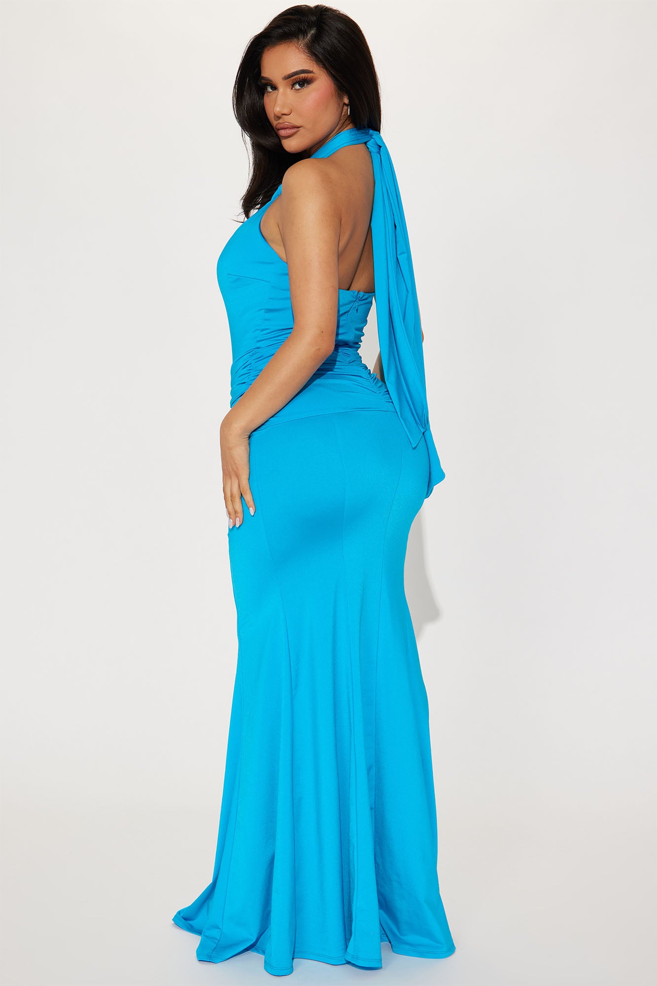 Shaya Halter Maxi Dress - Turquoise