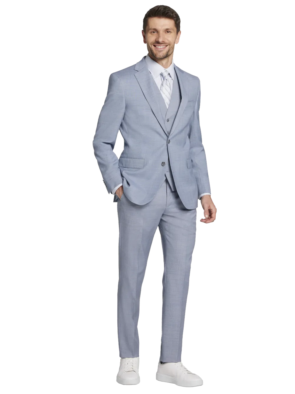 JOE Joseph Abboud Slim Fit Linen Blend Suit Vest