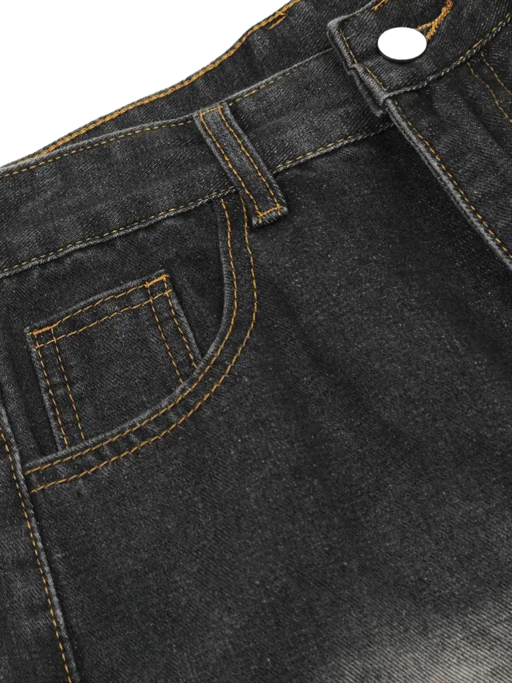 Washed Distressed Workwear Hip-Hop Jeans