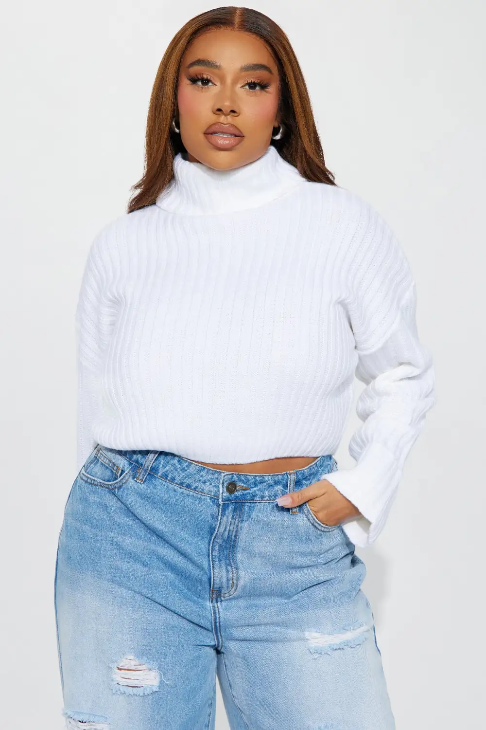 Saree Sweater - White