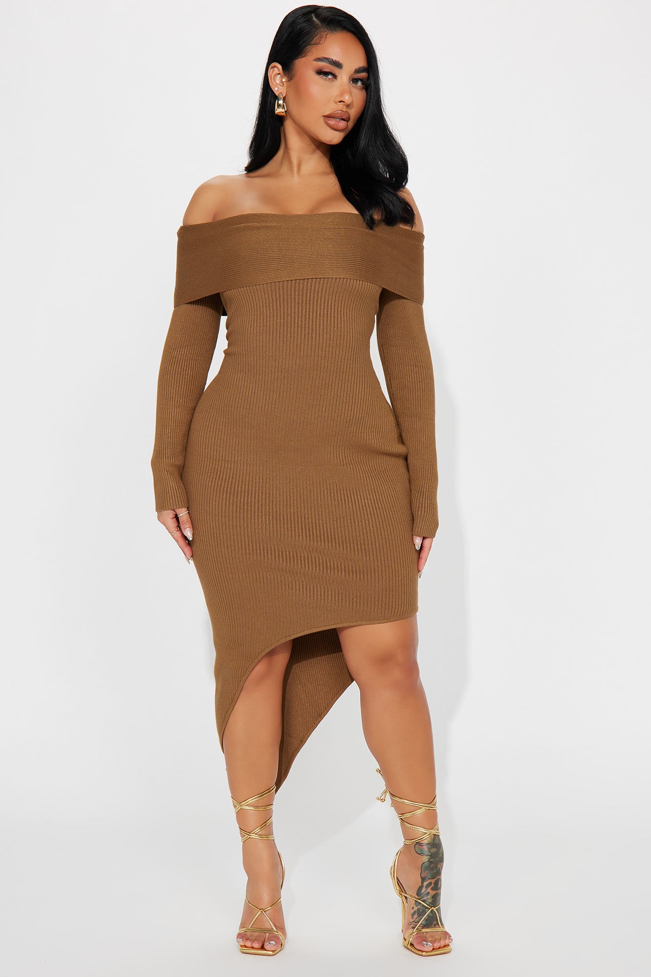 Tamara Sweater Maxi Dress - Camel