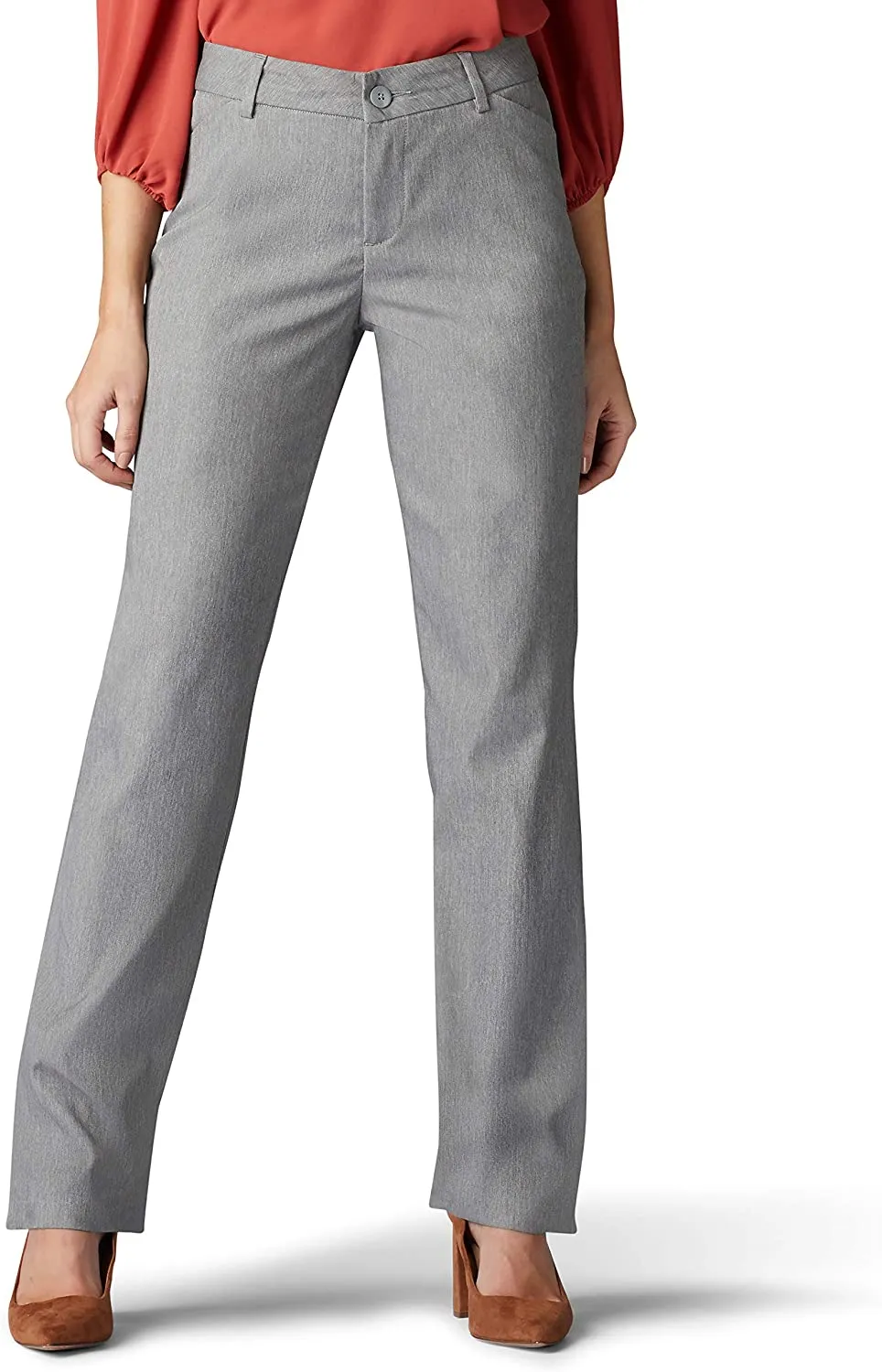Women's Wrinkle Free Relaxed Fit Straight Leg Pant