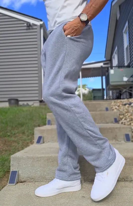 Mens Fleece Wide Leg Sweatpants