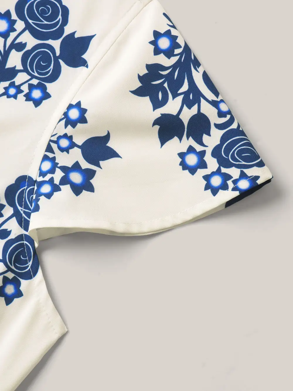 Boho Print V-Neck Pockets Midi Dress