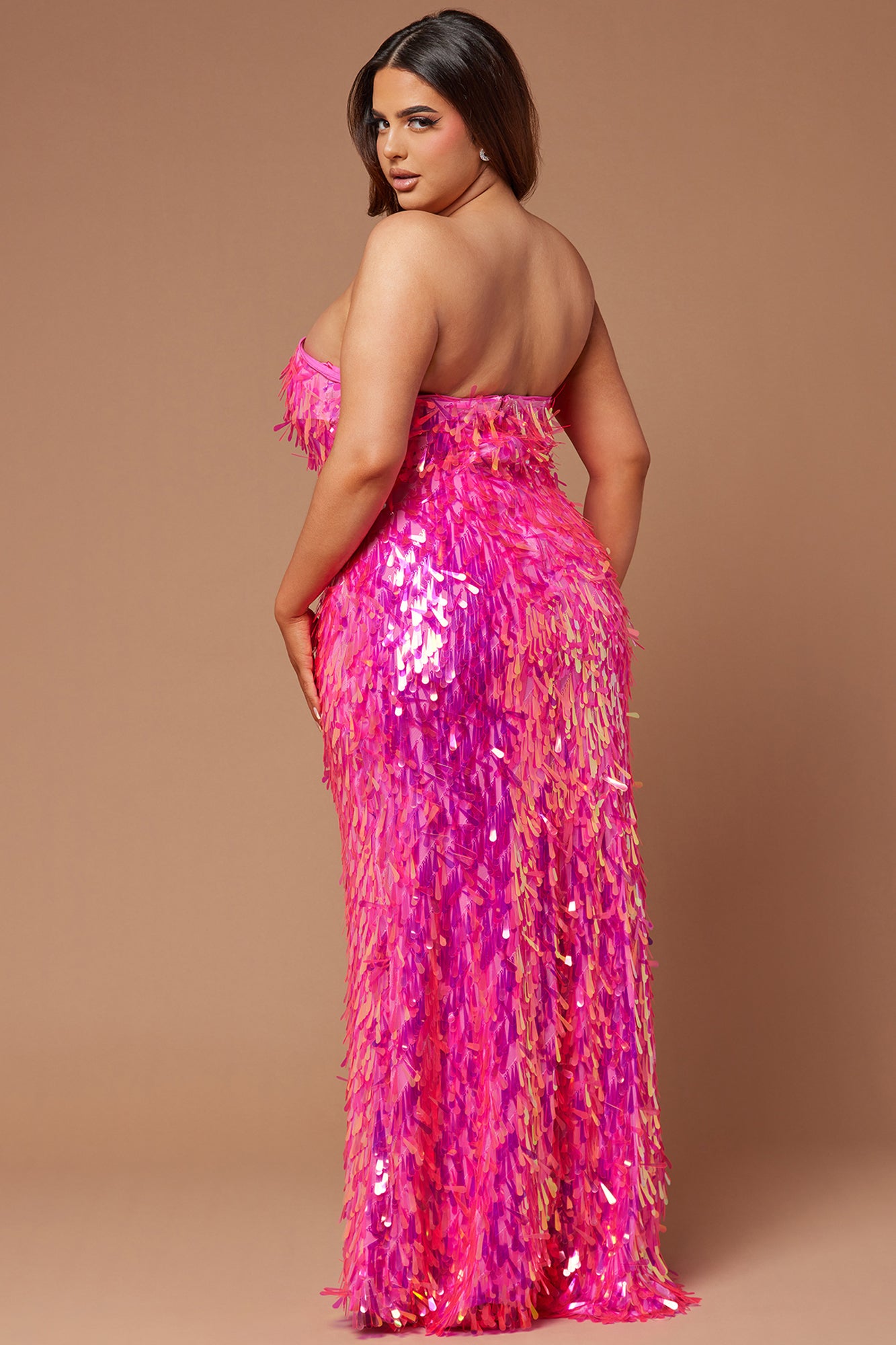 Elle Sequin Gown - Pink