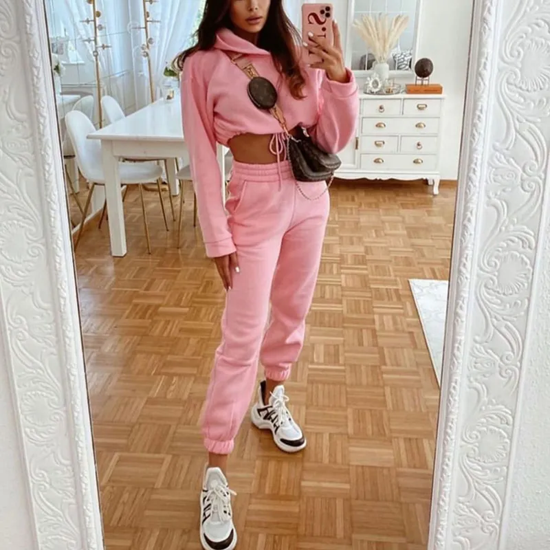 Autumn and winter leisure sports two-piece set