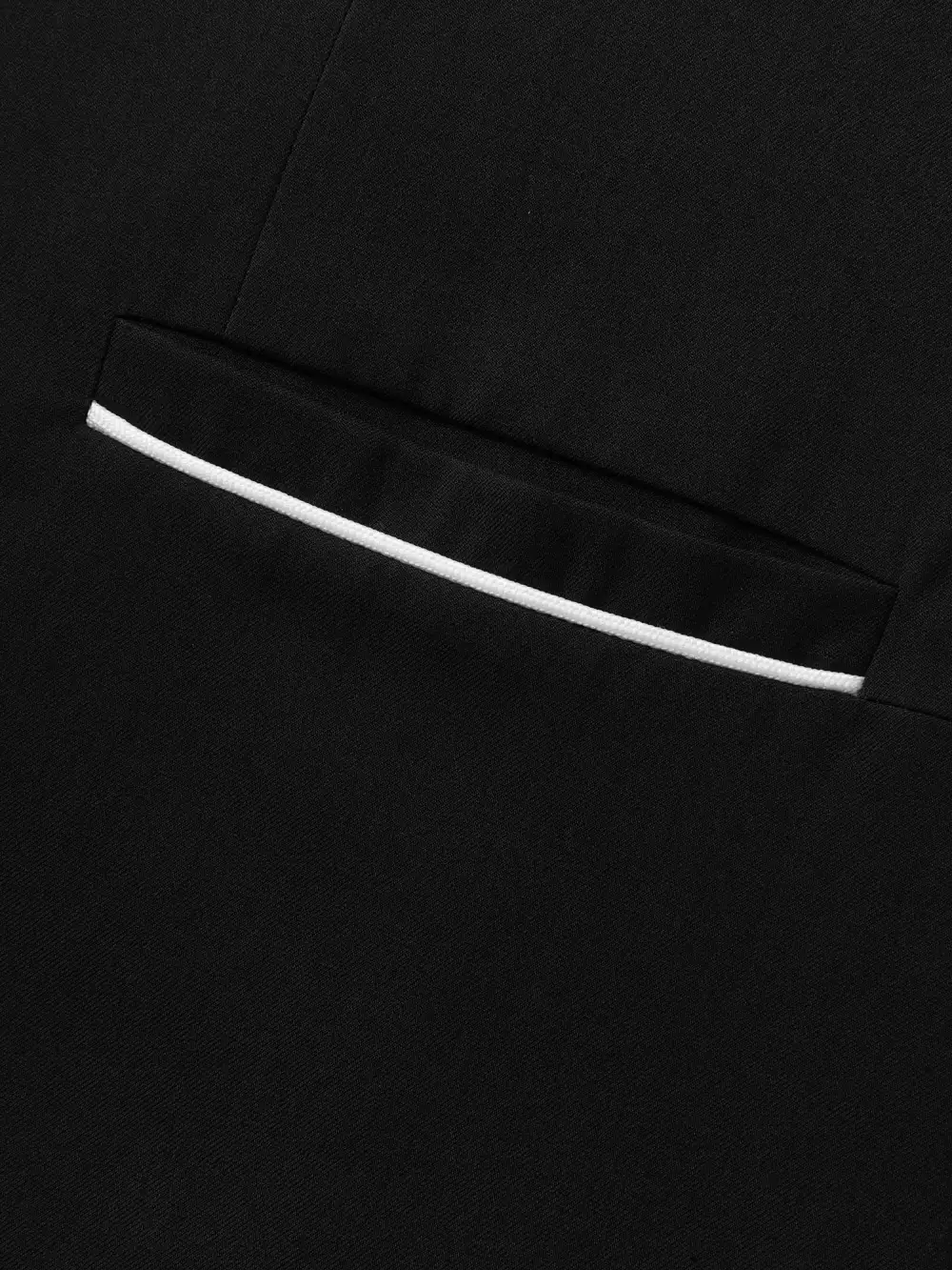 Contrast Pockets Three-Quarter Sleeve Blazer