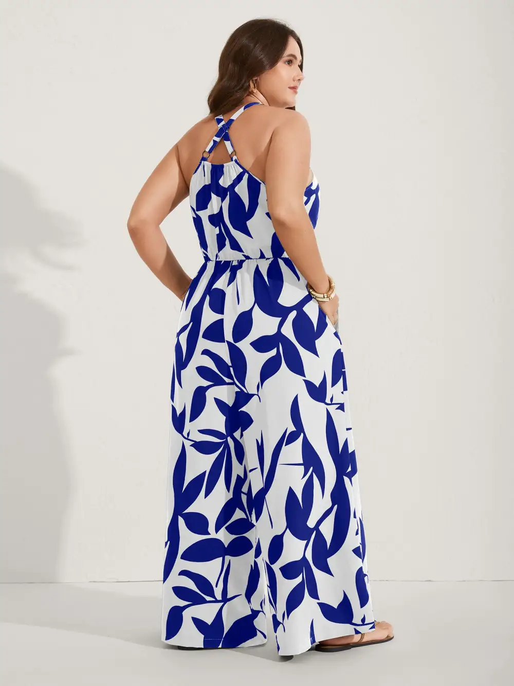 Silhouette Floral Print Sweetheart Jumpsuit