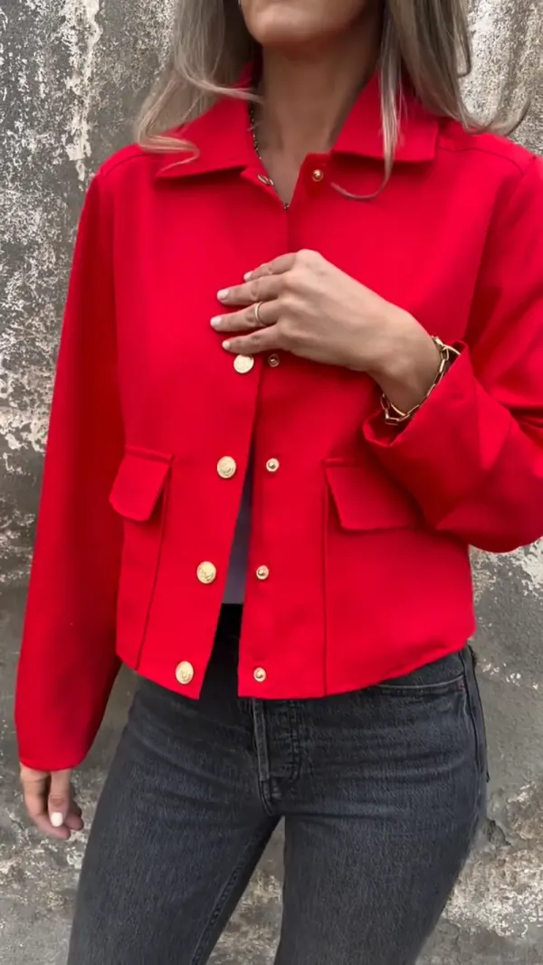 Charm Gold Button Jacket