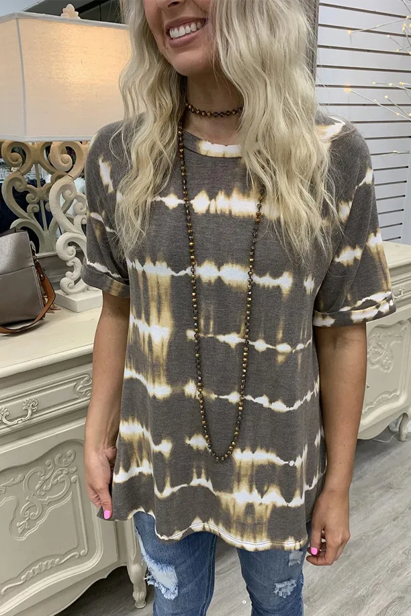 Casual Graphic Print Short Sleeve T-Shirt