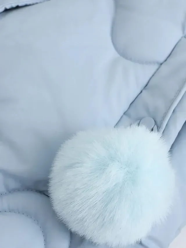 Women's Parka Puffer Jacket Winter Coat Thermal Warm Heated Coat with Removable Fur Collar Drawstring Zip up Hooded Coat Fall Outerwear with Pockets Classic Long Sleeve Light Blue Pink Black